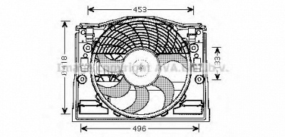 AVA QUALITY COOLING bw7514 -  Вентилятор, охлаждение двигателя